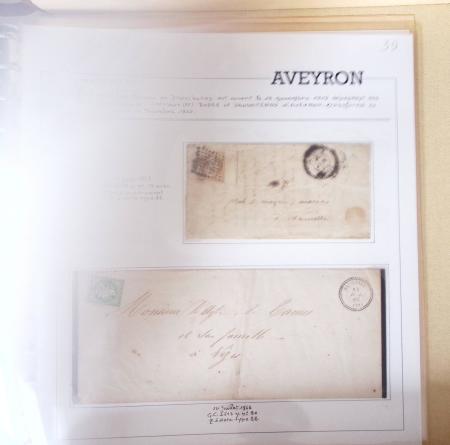 AVEYRON : Collection de 75 lettres affranchies OBL