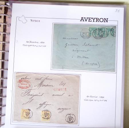 AVEYRON : Collection de lettres de l'Aveyron AFF au