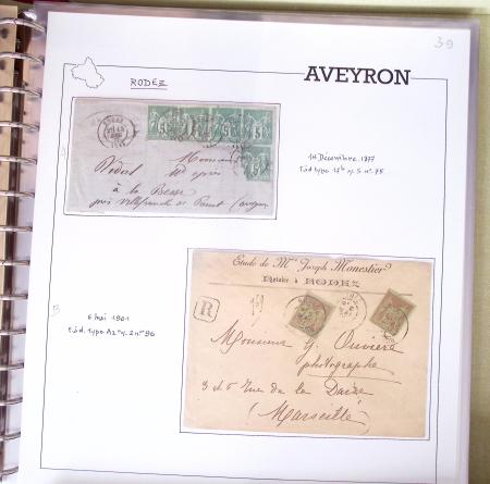 AVEYRON : Collection de lettres de l'Aveyron AFF au