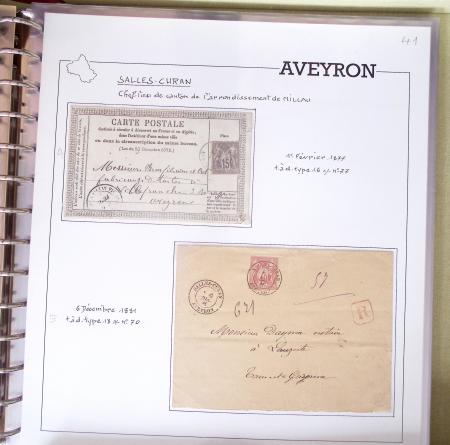 AVEYRON : Collection de lettres de l'Aveyron AFF au