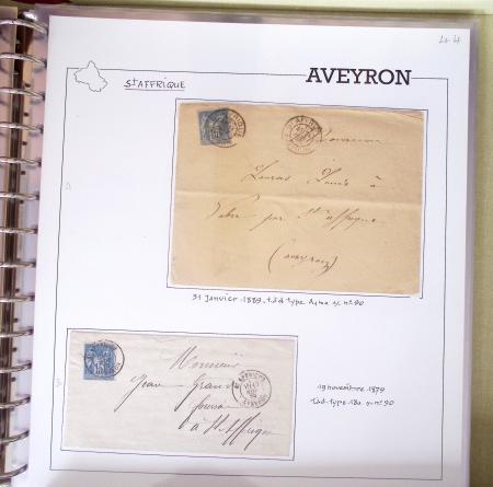 AVEYRON : Collection de lettres de l'Aveyron AFF au
