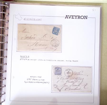 AVEYRON : Collection de lettres de l'Aveyron AFF au