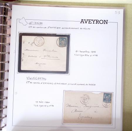 AVEYRON : Collection de lettres de l'Aveyron AFF au
