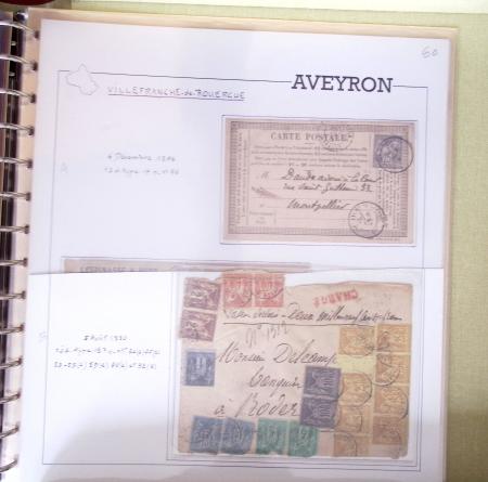 AVEYRON : Collection de lettres de l'Aveyron AFF au
