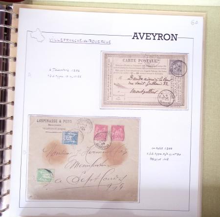 AVEYRON : Collection de lettres de l'Aveyron AFF au