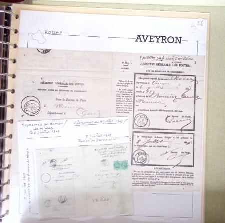 AVEYRON : Collection de lettres de l'Aveyron AFF au
