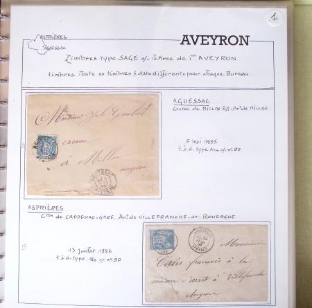 AVEYRON : Collection de lettres de l'Aveyron. 69 plis