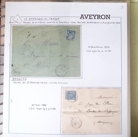 AVEYRON : Collection de lettres de l'Aveyron. 69 plis