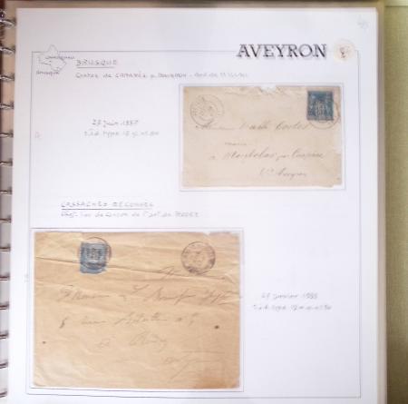 AVEYRON : Collection de lettres de l'Aveyron. 69 plis