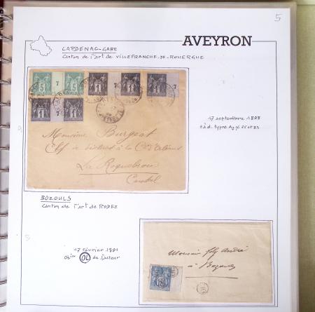 AVEYRON : Collection de lettres de l'Aveyron. 69 plis