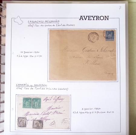 AVEYRON : Collection de lettres de l'Aveyron. 69 plis