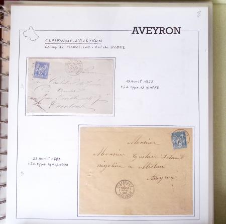 AVEYRON : Collection de lettres de l'Aveyron. 69 plis