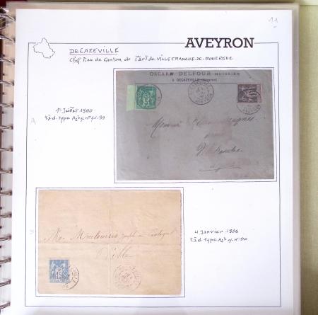 AVEYRON : Collection de lettres de l'Aveyron. 69 plis