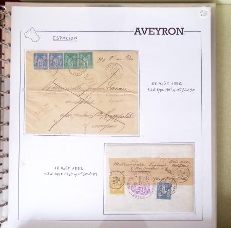 AVEYRON : Collection de lettres de l'Aveyron. 69 plis