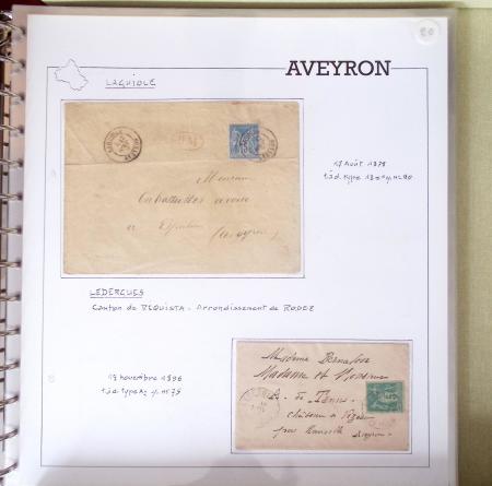 AVEYRON : Collection de lettres de l'Aveyron. 69 plis