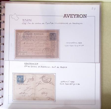 AVEYRON : Collection de lettres de l'Aveyron. 69 plis