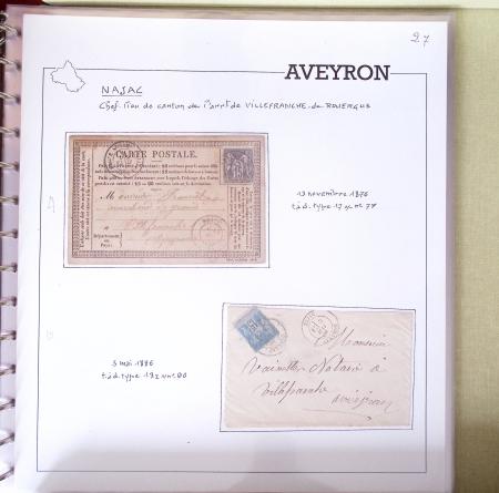 AVEYRON : Collection de lettres de l'Aveyron. 69 plis