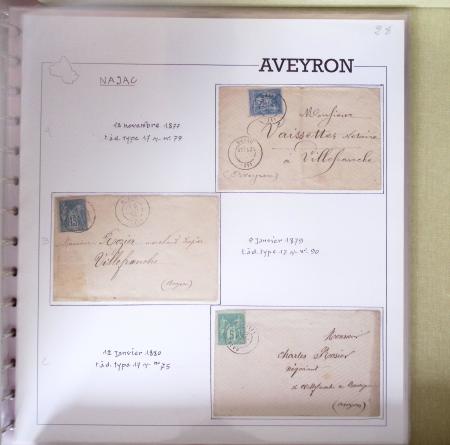 AVEYRON : Collection de lettres de l'Aveyron. 69 plis