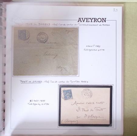 AVEYRON : Collection de lettres de l'Aveyron. 69 plis