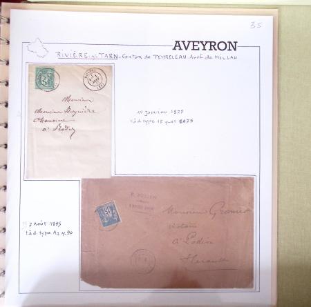 AVEYRON : Collection de lettres de l'Aveyron. 69 plis