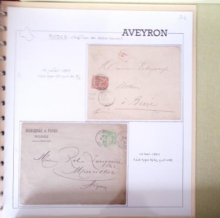 AVEYRON : Collection de lettres de l'Aveyron. 69 plis