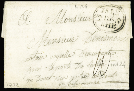 Charente-Inférieure : Lettre avec marque ovale orn