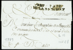 Lettre avec MP "Port payé de La Rochelle" (1789 - L15),