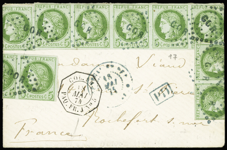 Col. Gen n°17, 10 pièces (4 ex. repliés) OBL losan