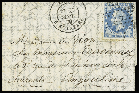 LES ETATS-UNIS n°29 20c bleu, obl. étoile 2 et CàD