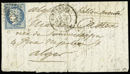 LE DUQUESNE n°37 20c bleu obl. GC 4290 avec CàD T17