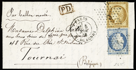 LA VILLE DE CHATEAUDUN n°36 (pd) et n°37, obl. étoile