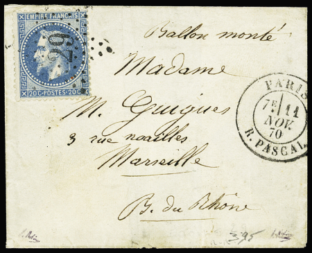 LE DAGUERRE n°29 20c bleu, obl. étoile 29 avec CàD