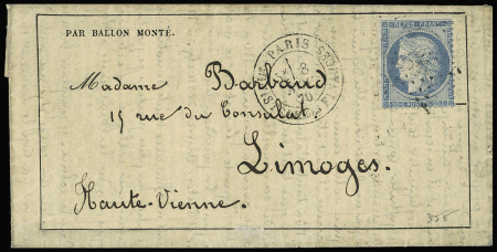 LE DAGUERRE n°37 20c bleu, obl. étoile 35 CàD T17