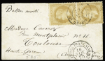 LE GENERAL UHRICH n°28 10c bistre en paire, CàD Armée