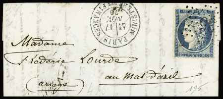 LE GENERAL UHRICH n°37 20c bleu, obl. étoile 35 et