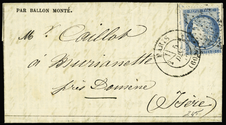 LE DENIS PAPIN  n°37 20c bleu, obl. étoile et CàD