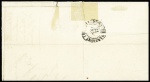 N°4 25c bleu obl. grille, cursive "50 Colombey les