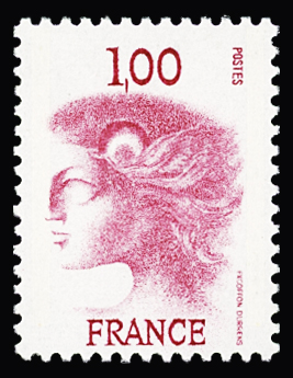N°1895A Non émis, Marianne d'Excoffon, 1f rose, neuf