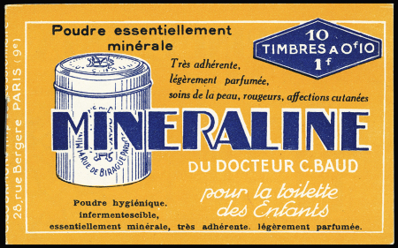 N°188-C1, carnet de 10 timbres 10c vert "Semeuse"