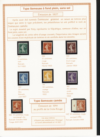 1849-1944, Collection de France très joliment montée