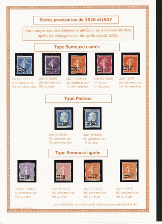 1849-1944, Collection de France très joliment montée