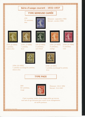 1849-1944, Collection de France très joliment montée