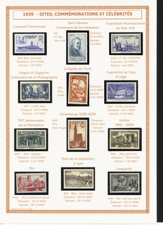 1849-1944, Collection de France très joliment montée