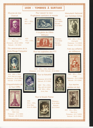 1849-1944, Collection de France très joliment montée