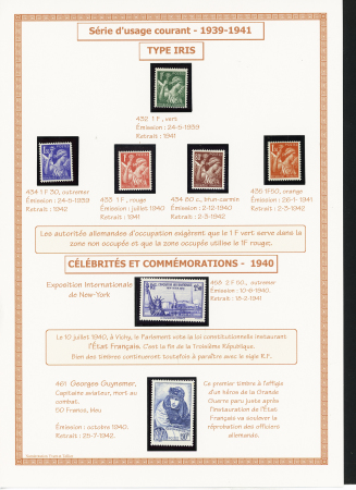 1849-1944, Collection de France très joliment montée
