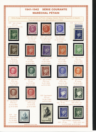 1849-1944, Collection de France très joliment montée
