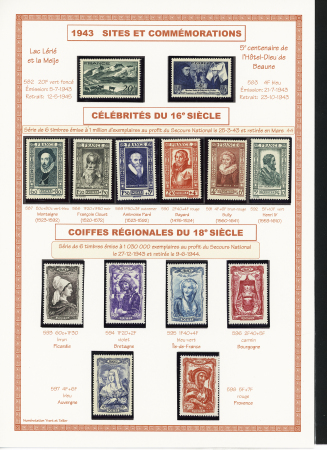 1849-1944, Collection de France très joliment montée