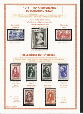 1849-1944, Collection de France très joliment montée