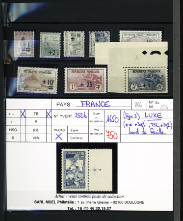 1849-1944, Collection de France très joliment montée