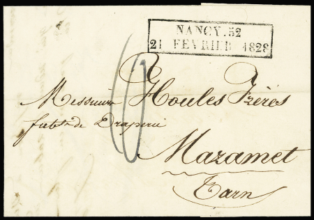 MEURTHE-ET-MOSELLE NANCY Cachet d'essai du 21 février